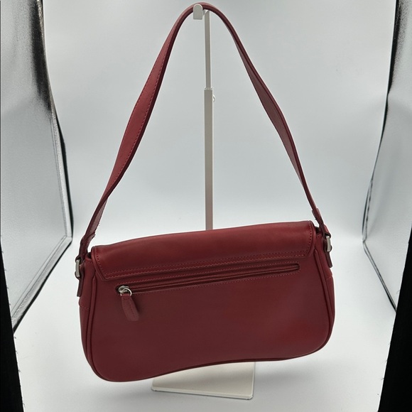 M.London Red Leather Shoulder Bag - Picture 3 of 9
